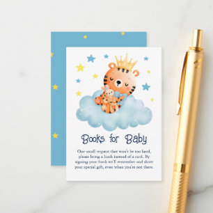 Cute Little Tiger Baby Shower Bokar för Baby Tilläggskort
