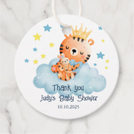 Cute Little Tiger Baby Shower Gåvor Etiketter
