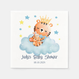 Cute Little Tiger Baby Shower Pappersservett