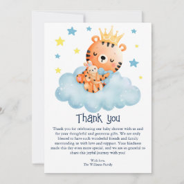 Cute Little Tiger Baby Shower Tack Kort