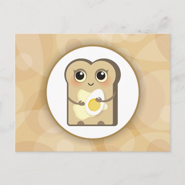 Cute Little Toast - Butter and Egg Vykort (Framsida)