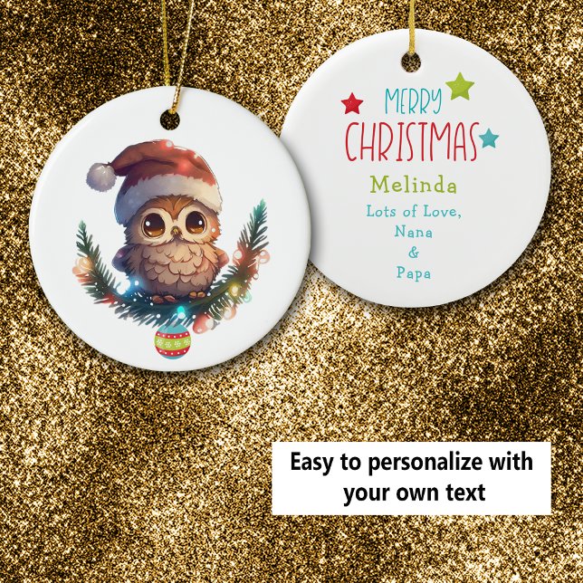 Cute Little Uggla God jul Ornament (Skapare uppladdad)