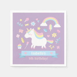 Cute Little Unicorn Flick kalas Supplies Pappersservett