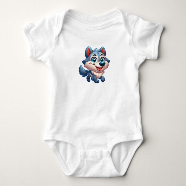 Cute Little varg T Shirt (Framsida)