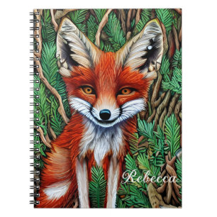 Cute Little vilderness Fox Anteckningsbok