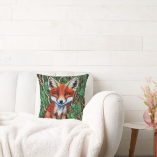 Cute Little vilderness Fox Kudde