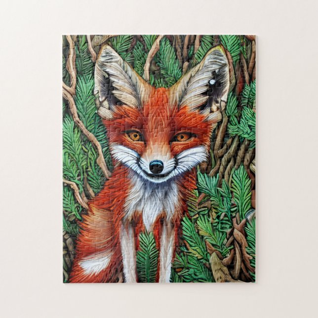 Cute Little vilderness Fox Pussel (Vertikal)