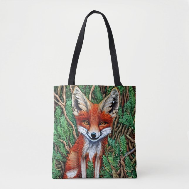 Cute Little vilderness Fox Tygkasse (Framsida)