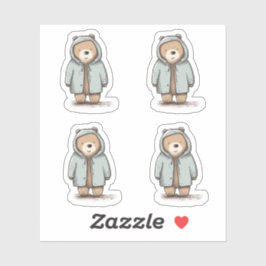 Cute Little Watercolor Bear Klistermärken