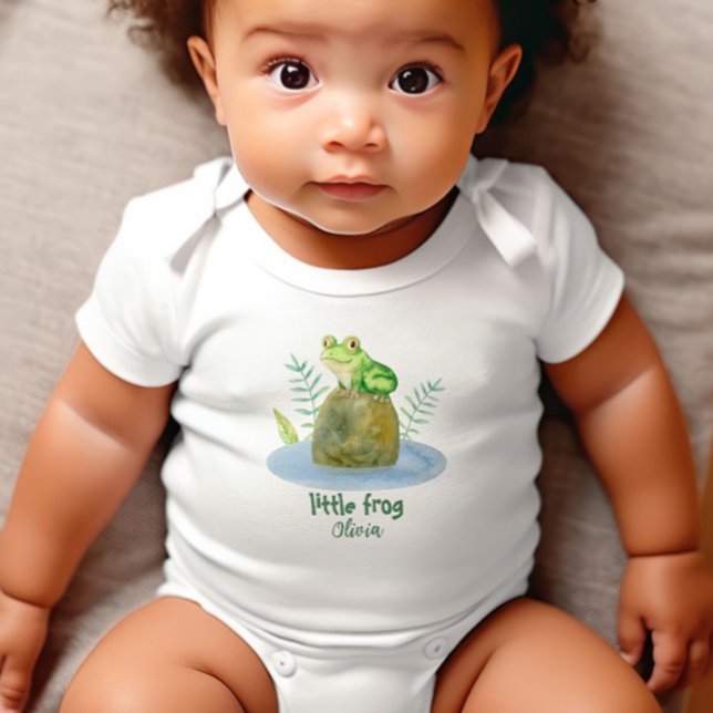 Cute Little Watercolor Frog Personlig T Shirt (Skapare uppladdad)