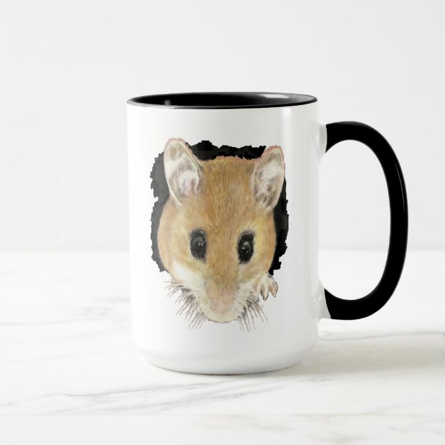 Cute Little Watercolor Pet Pocket Mouse Animal Art Mugg (Höger)