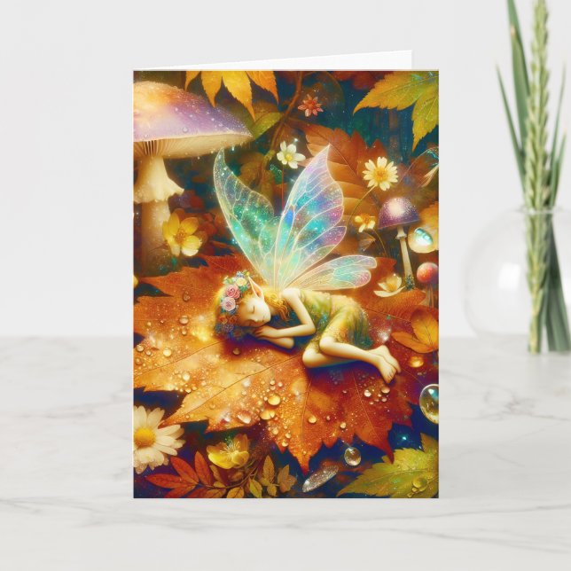 Cute Little Whimsiques Fairy Sleeping Blank Kort (Framsida)