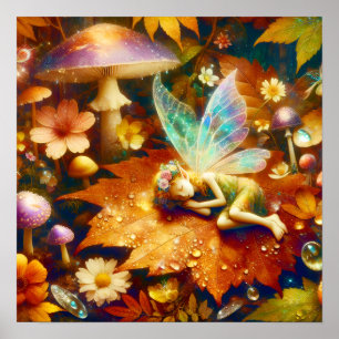 Cute Little Whimsiques Fairy Sleeping Poster
