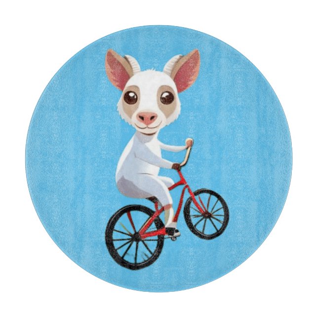 Cute Little white-get på en cykel (Framsidan)