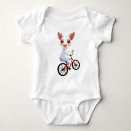 Cute Little white-get på en cykel T Shirt