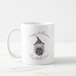 Cute Little Witch Children's Halloween Birthday Kaffemugg