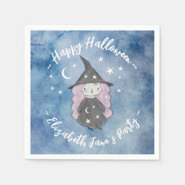 Cute Little Witch Children's Halloween fest Napki Pappersservett