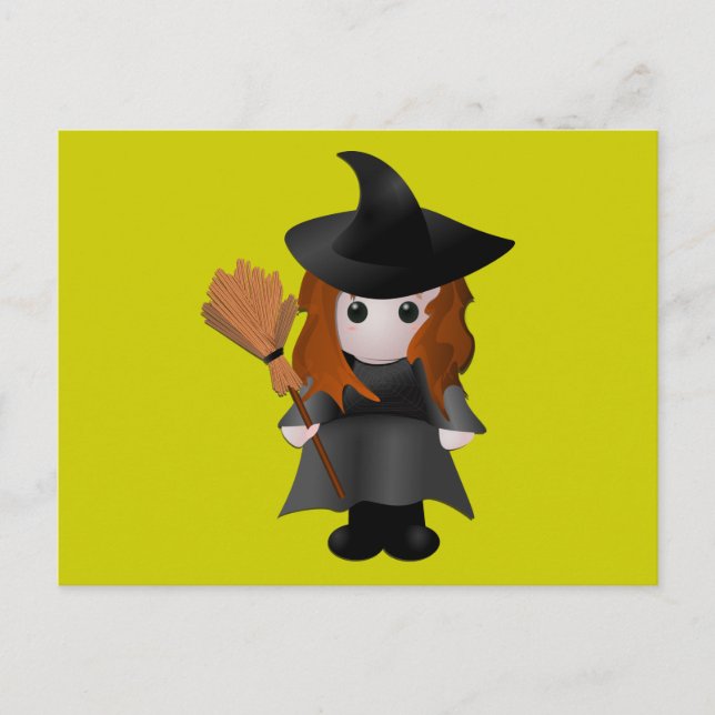Cute Little Witch Vykort (Framsida)