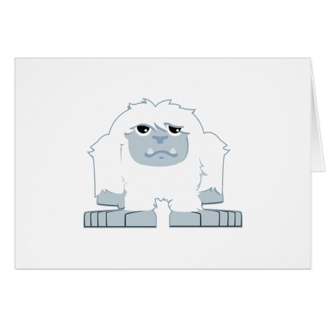 Cute Little Yeti OBS Kort (Framsidan Horizontal)