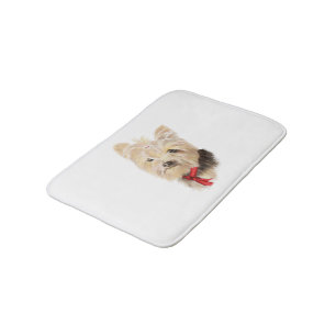 Cute Little Yorkshire Terrier Yorkie Hund Badrumsmatta