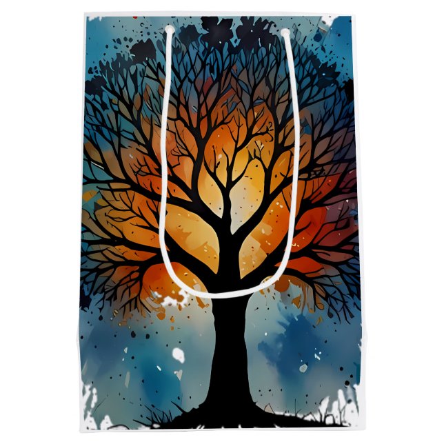 Cute Livets träd Watercolor (Baksidan)