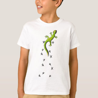 Cute Lizard Reptile with Tracks klättringsgecko T Shirt