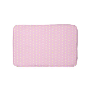 Cute ljus rosa gult, vit daisy, mönster badrumsmatta