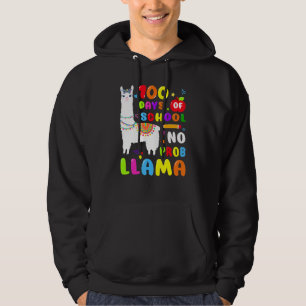 Cute Llama 100 dagar utan prob 100 dagar med Adu Hoodie