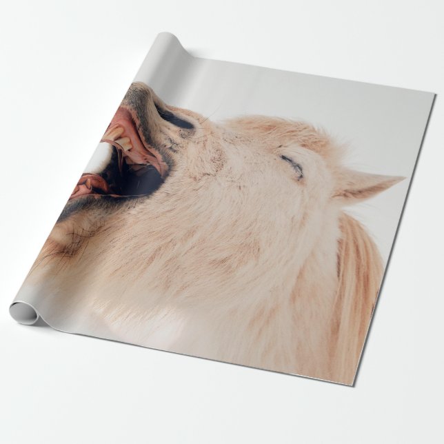 CUTE LLAMA ALPACA LAUGHING PRESENTPAPPER (Utrullad)