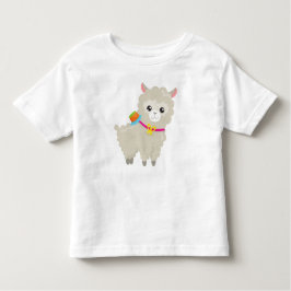 Cute Llama, Alpaca, Little Llama, Llama med hög T Shirt