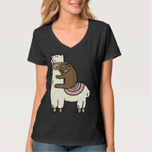 Cute Llama Alpaca med de bästa anhängarna till slo T Shirt