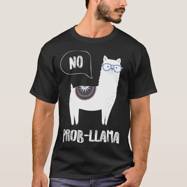 Cute Llama Alpaca Prob Llama  Farm Animals T Shirt (Framsida)