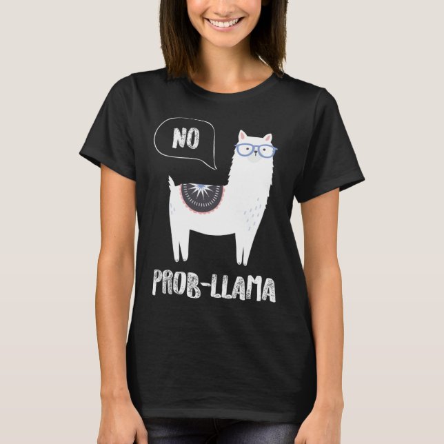Cute Llama Alpaca Prob Llama  Farm Animals T Shirt (Framsida)