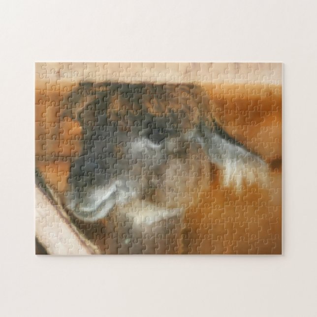 Cute Llama Ansikte Farm Animal Art Pussel (Horisontell)