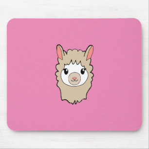 Cute Llama Ansikte Teckning Musmatta