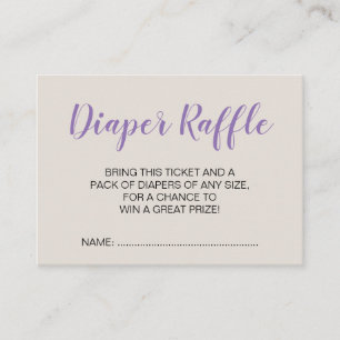Cute Llama Baby Shower Diaper Raffle Biljett Card