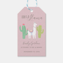 Cute Llama Baby Shower Succulents-rosa