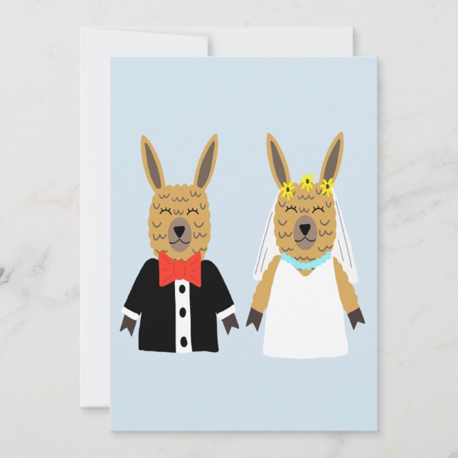 Cute Llama Bride and Groom (Framsida)