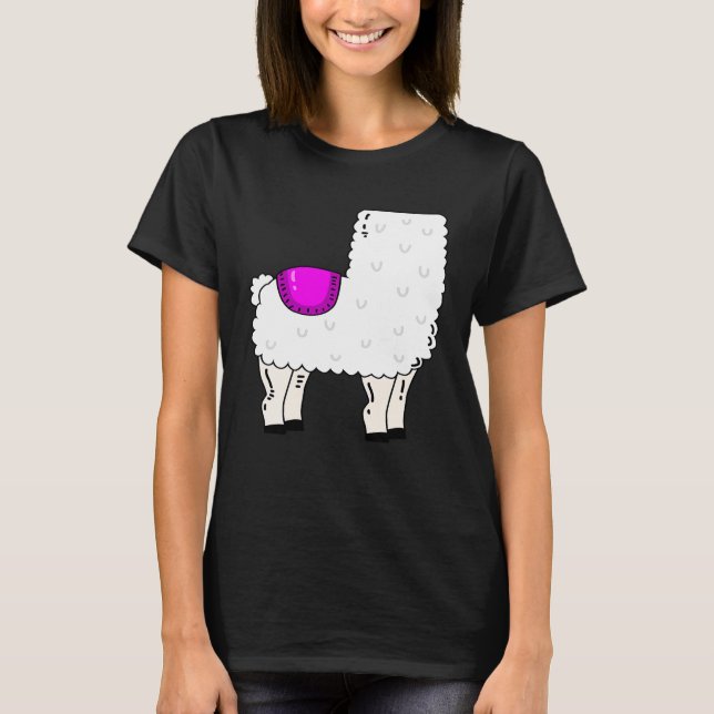 Cute Llama Costume Alpaca T Shirt (Framsida)