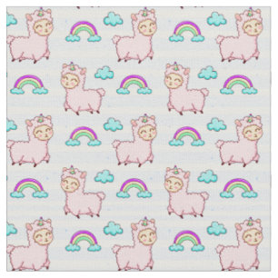 Cute Llama Fabric Tyg