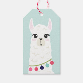 Cute Llama Girl's Birthday Presentetikett
