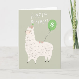 Cute Llama Grattis på födelsedagen Kort