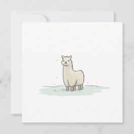 Cute Llama Illustration - Lugn Llama - Adworthy oc Julkort
