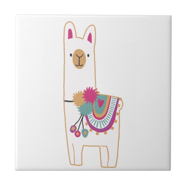 Cute llama kakelplatta (Framsidan)