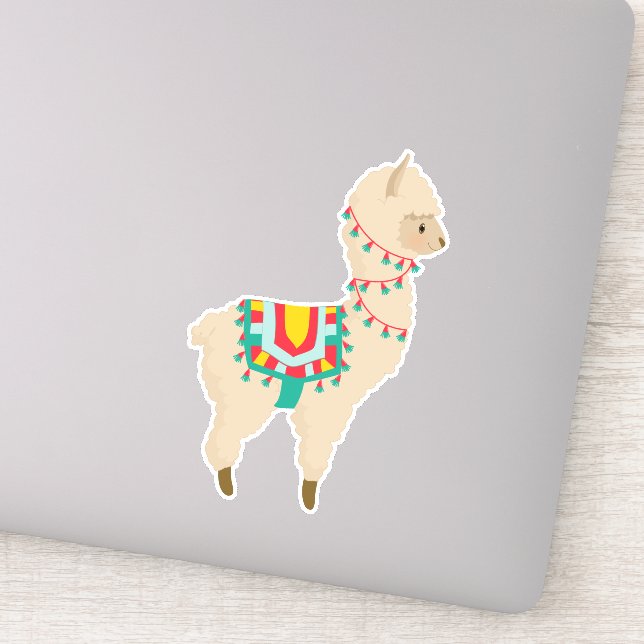 Cute Llama. Klistermärken (Detalj)