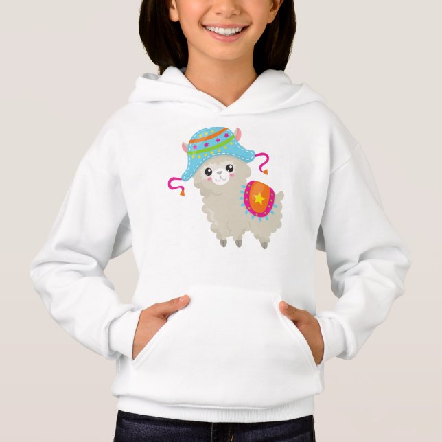 Cute Llama, Little Llama, Alpaca, Llama med hög T Shirt (Framsida)