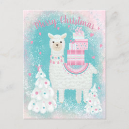 Cute Llama med julklappar Vykort