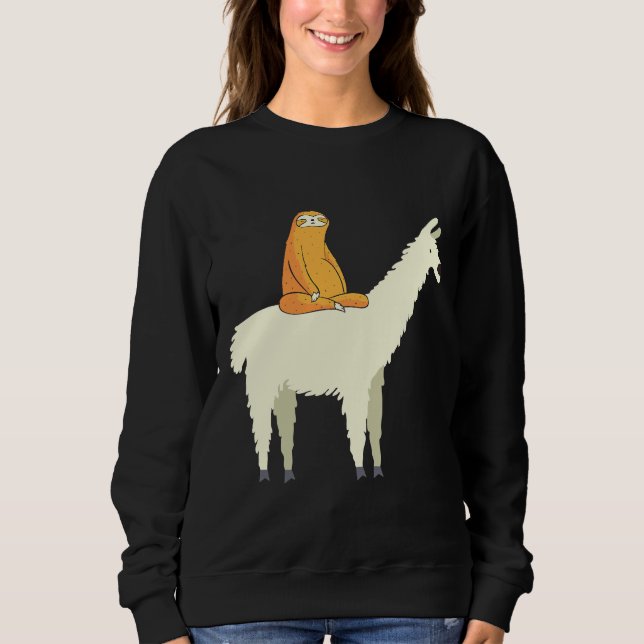 Cute Llama och Sloth Friends Adful Animals T Shirt (Framsida)
