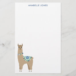 Cute Llama Personlig Brevpapper