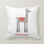 Cute Llama Personlig Kudde<br><div class="desc">Ett Lama- eller Alpaca-redo som du kan anpassa med ditt eget namn,  citat eller roligt ordspråk.</div>